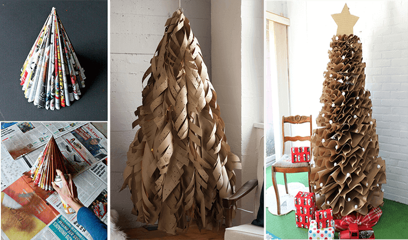 Ideas creativas para arboles de navidad originales hechos en casa