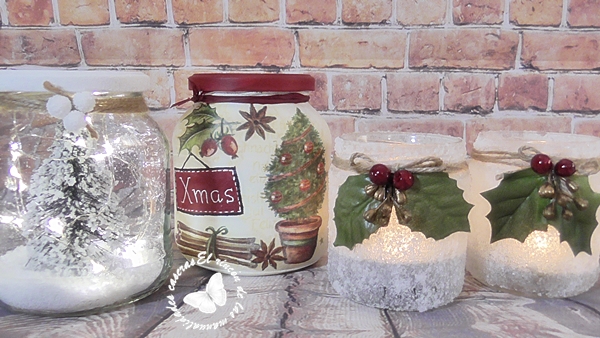 Ideas creativas para decorar frascos en Navidad